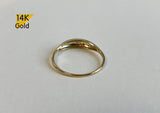 14K Gold Modern Oval Ring, Elegant Minimalist Ring - TGR213