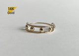 14K Gold Solid Gold Balls Ring - TGR211