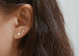 10K Solid Gold Tiny Spanner Wrench Stud Earrings Nut Real Gold - TGE090