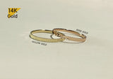 14K Gold Ring, Cutting texture, Shiny Cut, Line Pattern ring, solid gold thin ring, bridesmaid ring jewelry - TGR013