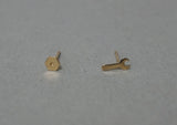 10K Solid Gold Tiny Spanner Wrench Stud Earrings Nut Real Gold - TGE090