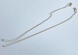 14K Solid Gold BIRTHSTONE Necklace, White Topaz 2mm, 3mm Necklace, Natural Stone Necklace