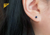 14K Solid Gold Lapis-Lazuli  End Barbell  Piercing 22G, 6mm Post