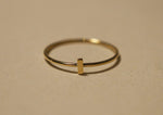 14K Gold Ring, Cross Ring, Modern Ring - TGR006