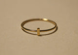 14K Gold Ring, Cross Ring, Modern Ring - TGR006