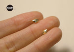 10K Solid Gold Tiny Geometric Stud Earrings Diamond Pyramid Real Gold - TGE060