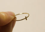 14K Gold Ring, Cross Ring, Modern Ring - TGR006