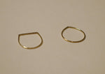 14K Solid Gold Ring Thin Real Gold Angulate Line Thinring - TGR016