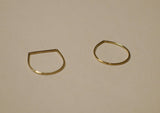 14K Solid Gold Water Thin Line Drop Ring - TGR014