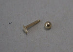 10K Solid Gold Tiny Star End Barbell Piercing 19G 1/4" 6 mm Post Real Gold - TGP0002