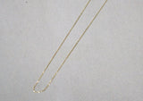 14K Solid Gold Necklace, Thin Chain, 14K Yellow Gold Chain Necklace, Solid Gold Pendant Chain - TGN006