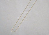 14K Solid Gold Necklace, Thin Chain, 14K Yellow Gold Chain Necklace, Solid Gold Pendant Chain - TGN006