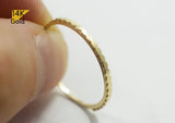 14K Solid Gold Ring, Geometric Ring - TGR102