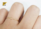 14K Gold Small Ball Ring, Thin Ring, Solid Gold Ring, Small Ball Ring, Ball Ring - TGR208