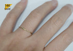 14K Gold Small Ball Ring, Thin Ring, Solid Gold Ring, Small Ball Ring, Ball Ring - TGR208