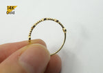 14K Solid Gold Ring, Geometric Ring - TGR204