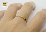 14K Solid Gold Ring, Geometric Ring - TGR204