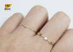 14K Solid Gold Ring, Geometric Ring - TGR204