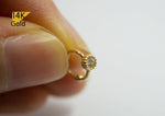 14K Solid Gold Tiny CZ Circle Hoop Helix Tragus Cartilage Ear Piercing Earring - TGP4007