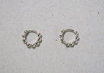 925 Sterling Silver Earrings, Round hoop earring, 8mm(inside diameter) 12mm(outside diameter) - TSE026