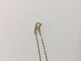 14K Solid Gold Necklace, Thin Chain, Tiny Thin Pendant, 14K Yellow Gold Chain Necklace, Solid Gold Pendant Chain - TGN001