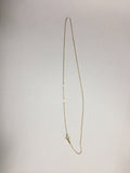 14K Solid Gold Necklace, Thin Chain, Tiny Thin Pendant, 14K Yellow Gold Chain Necklace, Solid Gold Pendant Chain - TGN001