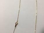 14K Solid Gold Necklace, Thin Chain, Tiny Thin Pendant, 14K Yellow Gold Chain Necklace, Solid Gold Pendant Chain - TGN001