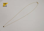 14K Solid Gold Necklace Tiny Heart Pendant Yellow Gold Chain - TGN101