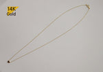 14K Solid Gold Necklace Tiny Heart Pendant Yellow Gold Chain - TGN101