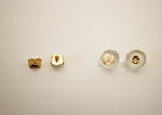 10K 14K Gold Backs, ( 2 Piece, 1 Pair ) Solid Gold, Silicon Covered Gold, Backing - TGE000