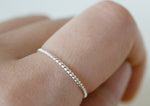 925 Sterling Silver Thin Twist Ring, Silver Stackable - TSR101