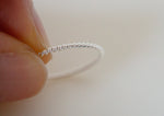 925 Sterling Silver Thin Twist Ring, Silver Stackable - TSR101