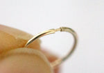 14K Solid Gold Tiny Hoop Cartilage Earring Gold Helix Hoop Ring, Piercing, 8, 12, 16, 20 mm - TGE4201