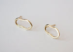 10K Solid Gold Contemporary Stud Earrings - TGE113