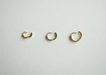 10K Solid Gold Round Hoop Earrings 10k 14K Rose Yellow Real Gold - TGE111