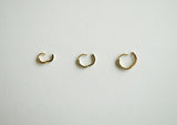 10K Solid Gold Round Hoop Earrings 10k 14K Rose Yellow Real Gold - TGE111