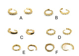 SINGLE - 10K Solid Gold Round Hoop Earring - TGE118