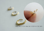 10K Solid Gold Round Hoop Earrings 10k 14K Rose Yellow Real Gold - TGE111