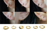 SINGLE - 10K Solid Gold Round Hoop Earring - TGE118