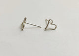 925 Sterling Silver Heart Stud Earring - TSE012