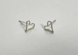 925 Sterling Silver Heart Stud Earring - TSE012