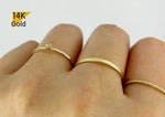 14K Gold Ring, Tiny CZ Solid Gold Ring - TGR207