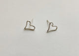 925 Sterling Silver Heart Stud Earring - TSE012