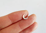 925 Sterling Silver Moon Piercing 21G, 1/4" 6mm Post Real Gold - TGP9001