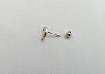 925 Sterling Silver Moon Piercing 21G, 1/4" 6mm Post Real Gold - TGP9001