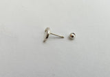 925 Sterling Silver Moon Piercing 21G, 1/4" 6mm Post Real Gold - TGP9001