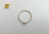 14K Solid Gold Ring Simple Twist Ring Flat Star Real Gold Basic Design Bridesmaid Jewelry - TGR003
