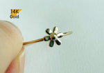 14K Solid Gold Ring, Flower Ring, Daisy Ring - TGR218