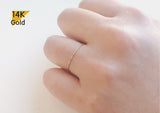 14K Solid Gold Super Thin Stacking Ring - TGR202