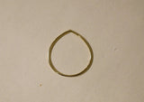 14K Solid Gold Water Thin Line Drop Ring - TGR014